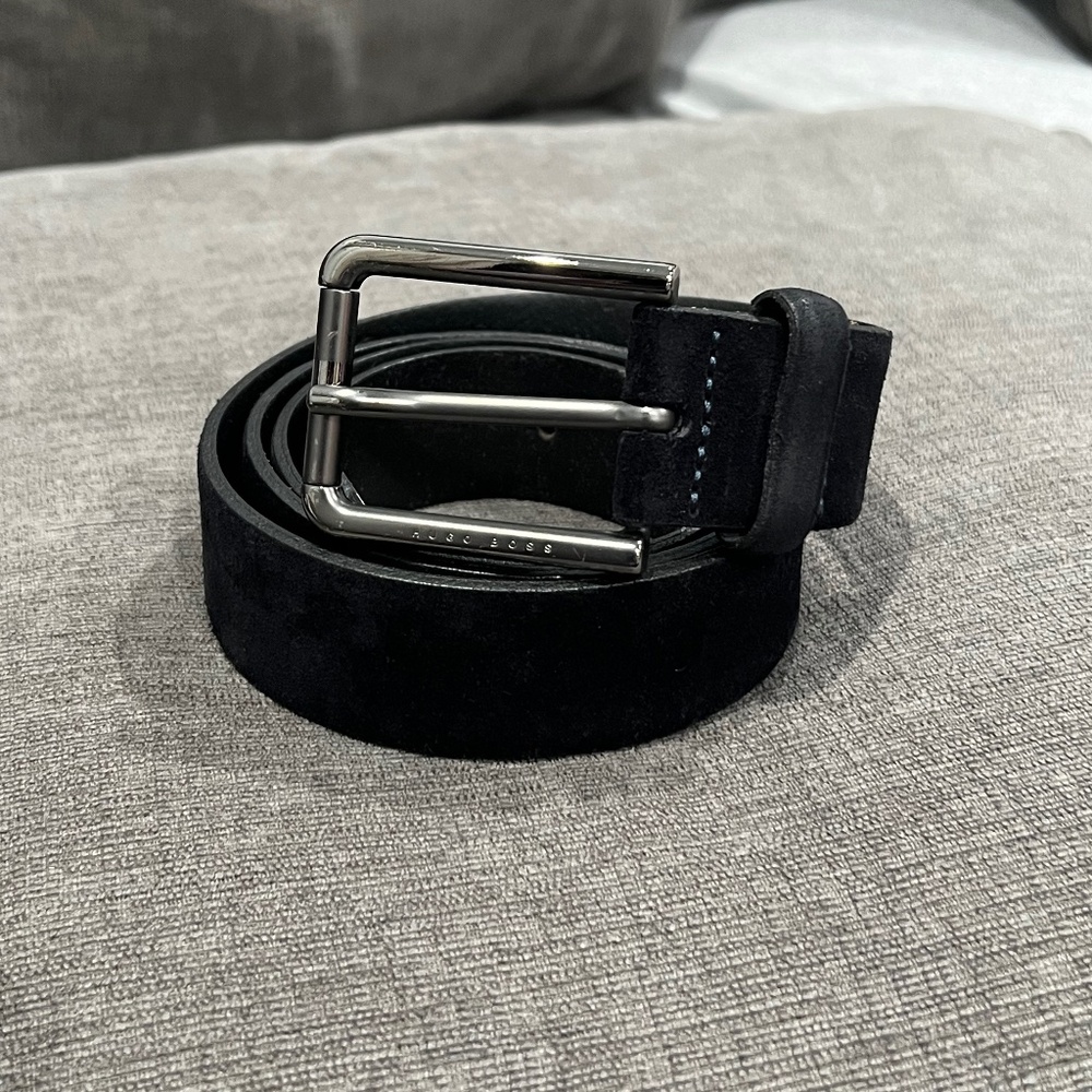 Boss Hugo Boss Suede Black Belt